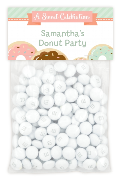 Donut Party - Custom Birthday Party Treat Bag Topper