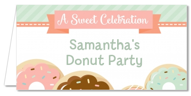 Donut Party - Personalized Birthday Party Place Cards