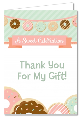 Donut Party - Birthday Party Thank You Cards