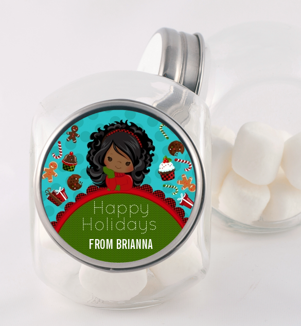 Dreaming of Sweet Treats - Personalized Christmas Candy Jar Option 1