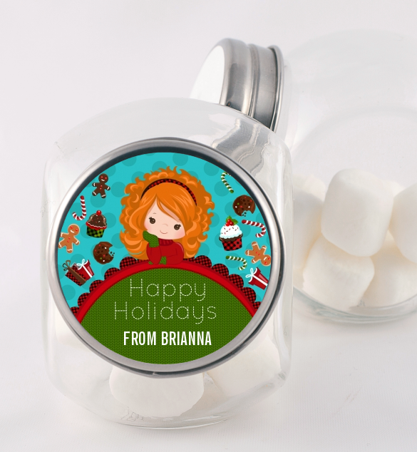  Dreaming of Sweet Treats - Personalized Christmas Candy Jar Option 1