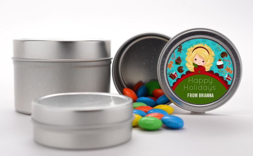  Dreaming of Sweet Treats - Custom Christmas Favor Tins Option 1