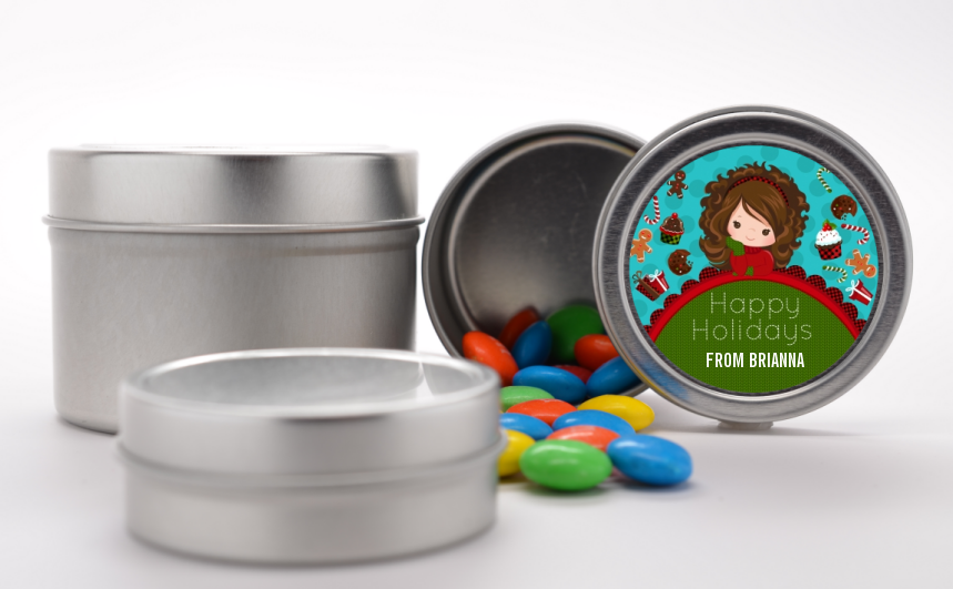  Dreaming of Sweet Treats - Custom Christmas Favor Tins Option 1