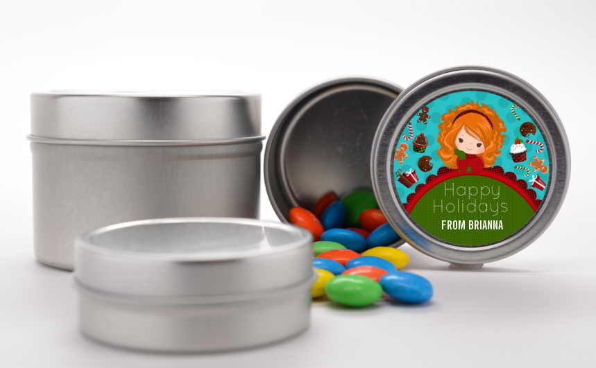  Dreaming of Sweet Treats - Custom Christmas Favor Tins Option 1