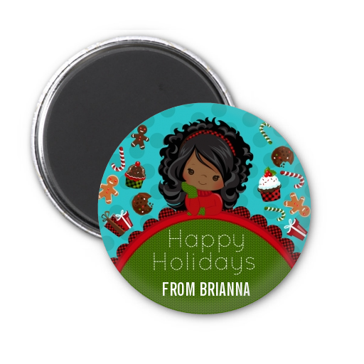  Dreaming of Sweet Treats - Personalized Christmas Magnet Favors Option 1