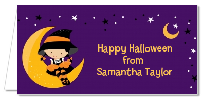 Dress Up Witch Costume - Personalized Halloween Place Cards