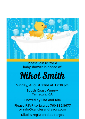 Duck - Baby Shower Petite Invitations