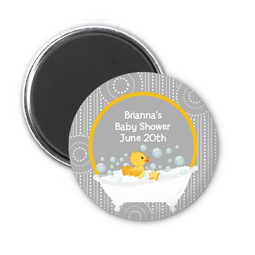  Duck - Personalized Baby Shower Magnet Favors Blue