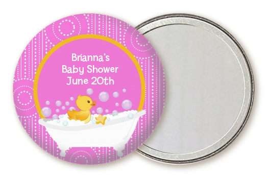  Duck - Personalized Baby Shower Pocket Mirror Favors Blue