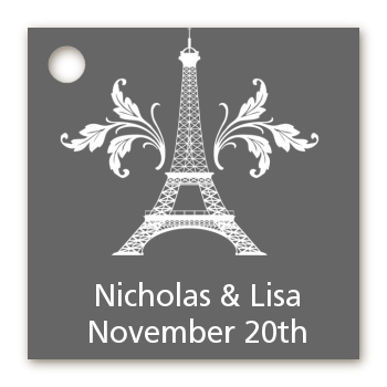 Eiffel Tower - Personalized Bridal Shower Card Stock Favor Tags