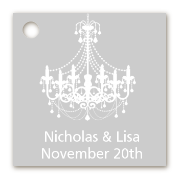 Elegant Chandelier - Personalized Bridal Shower Card Stock Favor Tags