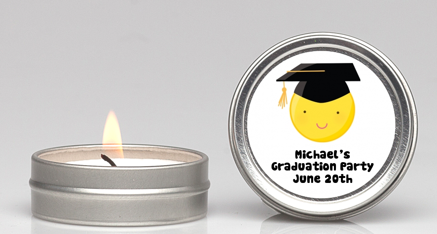  Emoji Graduate - Graduation Party Candle Favors No Glasses