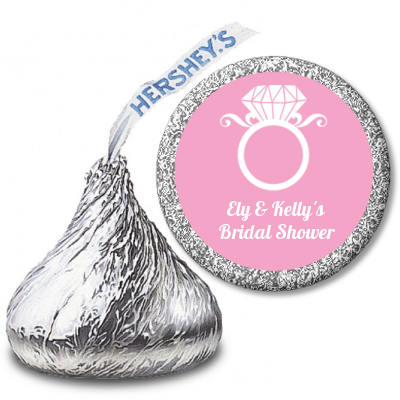 Engagement Ring - Hershey Kiss Bridal Shower Sticker Labels