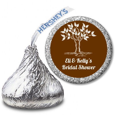 Fall Tree - Hershey Kiss Bridal Shower Sticker Labels