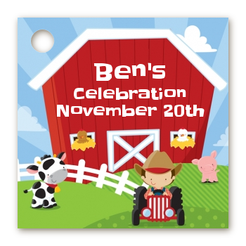 Farm Boy - Personalized Birthday Party Card Stock Favor Tags
