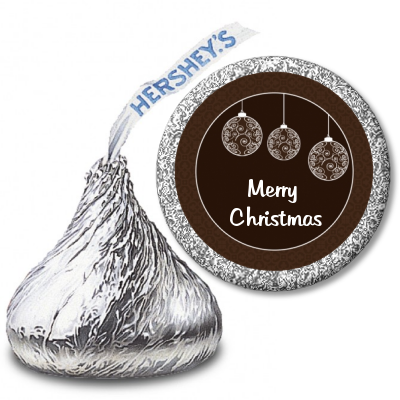 Festive Ornaments - Hershey Kiss Christmas Sticker Labels