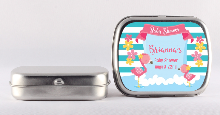  Flamingo - Personalized Baby Shower Mint Tins Baby Shower