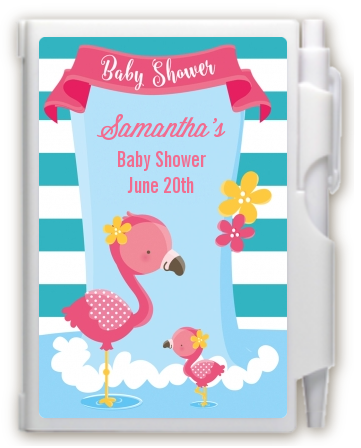 Flamingo - Baby Shower Personalized Notebook Favor Baby Shower