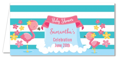  Flamingo - Personalized Baby Shower Place Cards Baby Shower