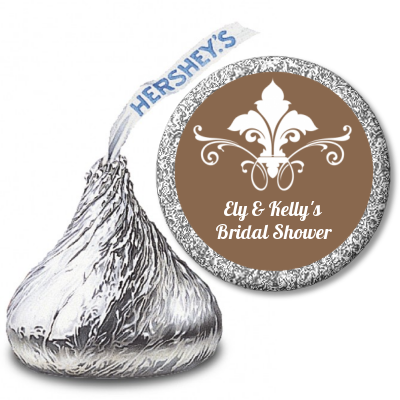 Fluer De Lis - Hershey Kiss Bridal Shower Sticker Labels