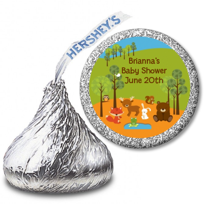Forest Animals - Hershey Kiss Baby Shower Sticker Labels
