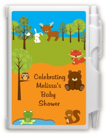 Forest Animals - Baby Shower Personalized Notebook Favor