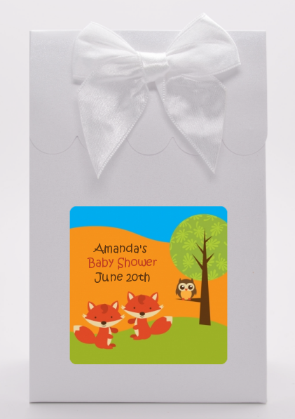 Forest Animals Twin Foxes - Baby Shower Goodie Bags