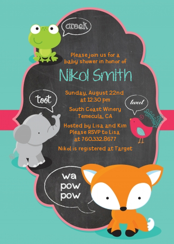 Fox and Friends - Baby Shower Invitations