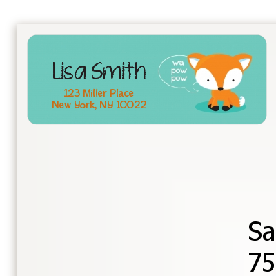 Fox and Friends - Baby Shower Return Address Labels