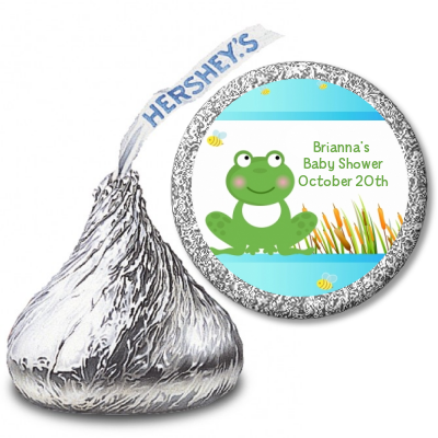 Froggy - Hershey Kiss Baby Shower Sticker Labels