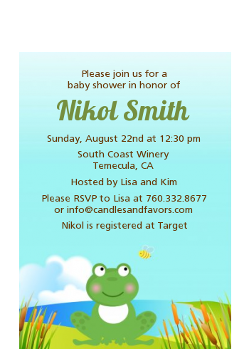 Froggy - Baby Shower Petite Invitations