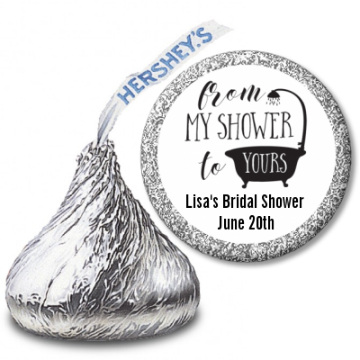 From My Shower - Hershey Kiss Bridal Shower Sticker Labels