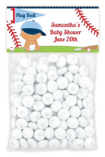  Future Baseball Player - Custom Baby Shower Treat Bag Topper Caucasian