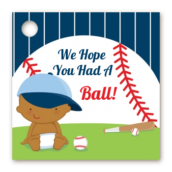  Future Baseball Player - Personalized Baby Shower Card Stock Favor Tags Caucasian