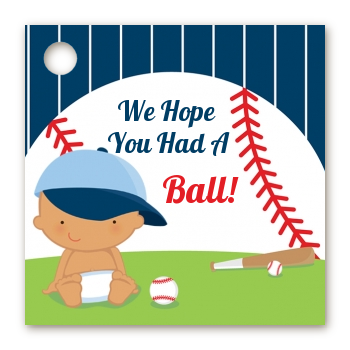  Future Baseball Player - Personalized Baby Shower Card Stock Favor Tags Caucasian