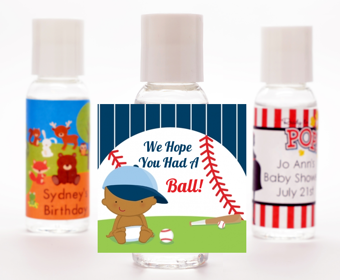  Future Baseball Player - Personalized Baby Shower Hand Sanitizers Favors Caucasian