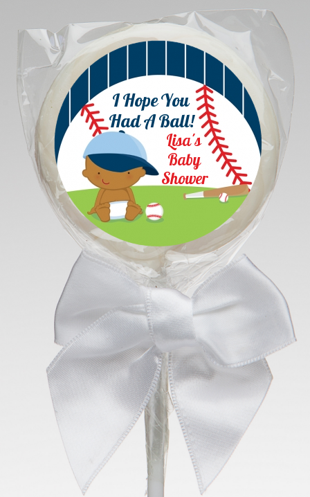  Future Baseball Player - Personalized Baby Shower Lollipop Favors Caucasian