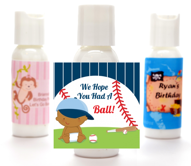  Future Baseball Player - Personalized Baby Shower Lotion Favors Caucasian