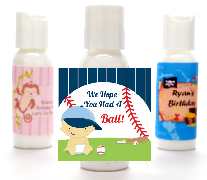  Future Baseball Player - Personalized Baby Shower Lotion Favors Caucasian