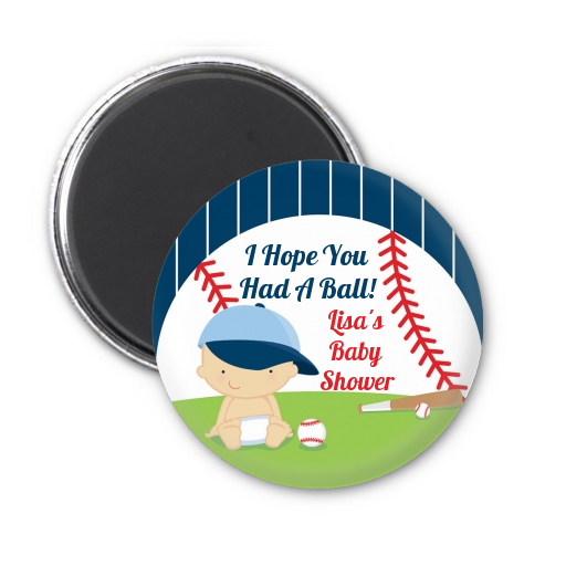  Future Baseball Player - Personalized Baby Shower Magnet Favors Caucasian