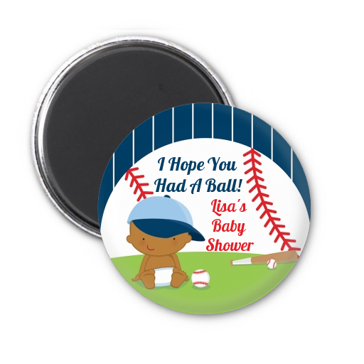  Future Baseball Player - Personalized Baby Shower Magnet Favors Caucasian