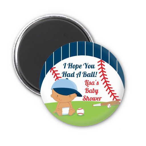  Future Baseball Player - Personalized Baby Shower Magnet Favors Caucasian