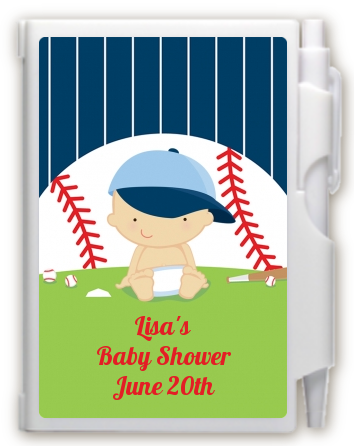  Future Baseball Player - Baby Shower Personalized Notebook Favor Caucasian