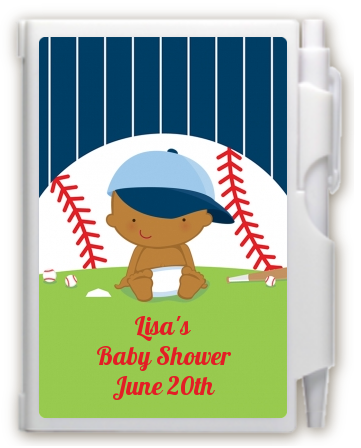  Future Baseball Player - Baby Shower Personalized Notebook Favor Caucasian