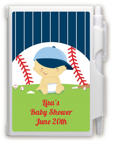  Future Baseball Player - Baby Shower Personalized Notebook Favor Caucasian