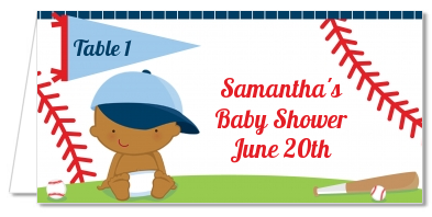  Future Baseball Player - Personalized Baby Shower Place Cards Caucasian