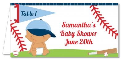  Future Baseball Player - Personalized Baby Shower Place Cards Caucasian