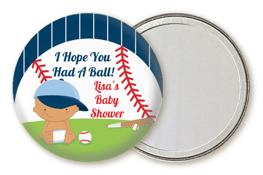  Future Baseball Player - Personalized Baby Shower Pocket Mirror Favors Caucasian