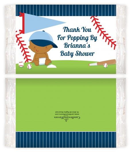  Future Baseball Player - Personalized Popcorn Wrapper Baby Shower Favors Caucasian