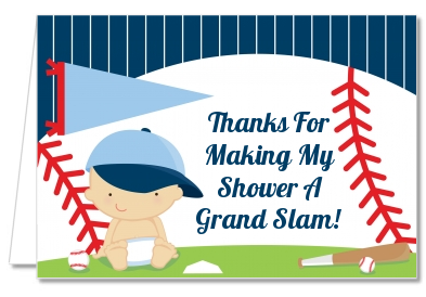  Future Baseball Player - Baby Shower Thank You Cards Caucasian